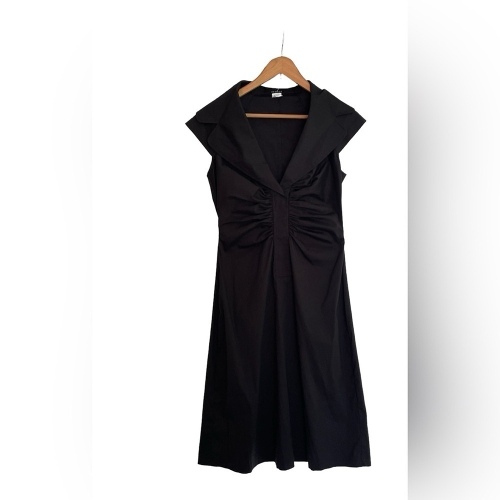Searle Women’s Black Ruched Collard Tank Dress Size 2